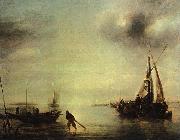 Jan van de Cappelle Becalmed oil painting artist